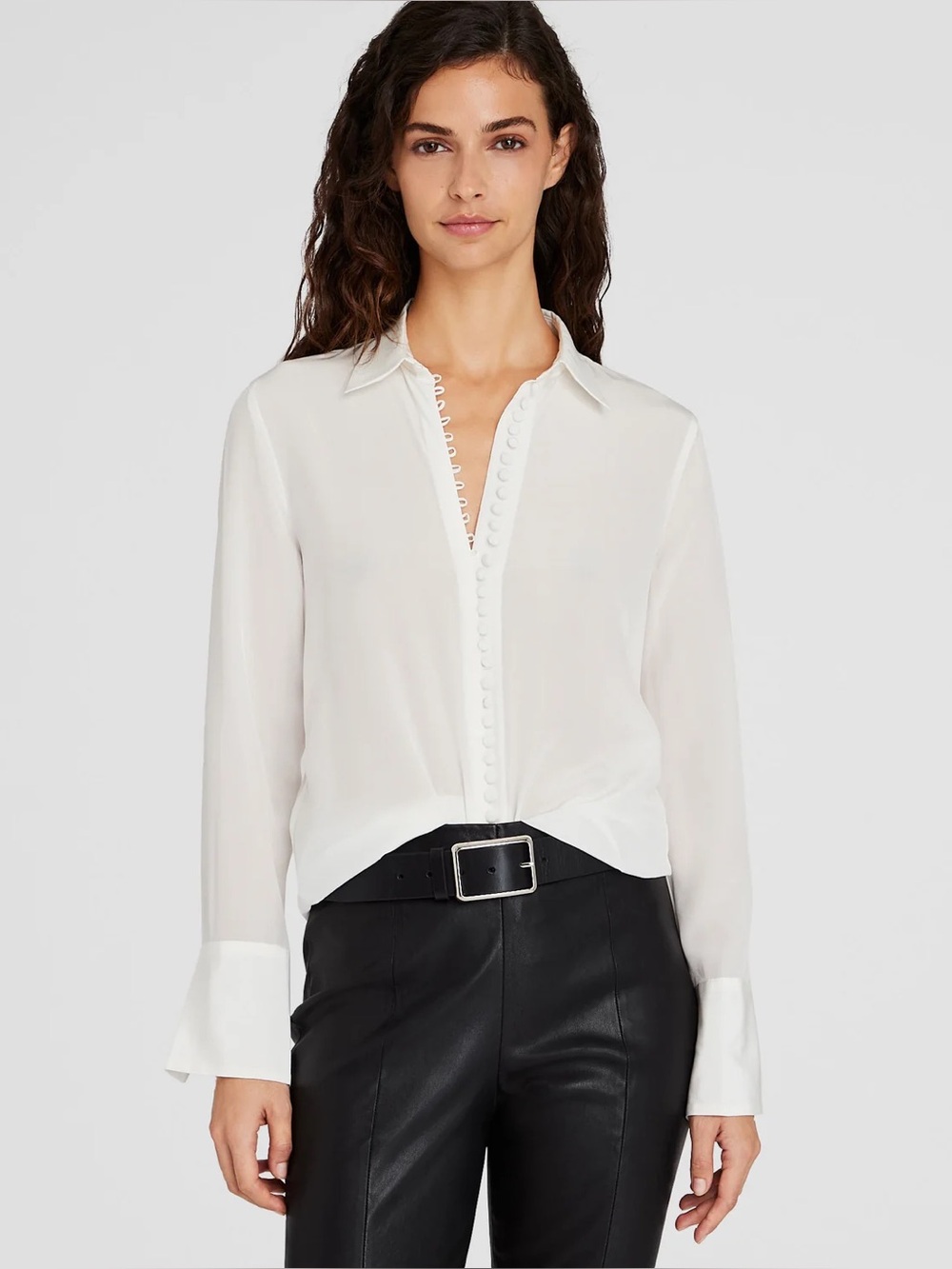 Club Monaco Helek 100% Silk Shirt size small